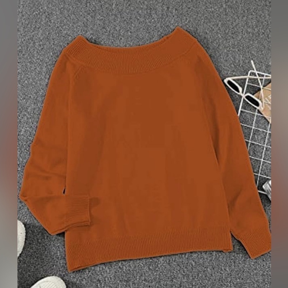 Pink Queen Women Off Shoulder Sweater